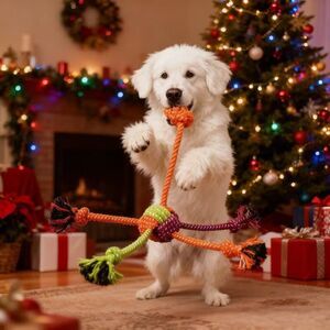 Heavy-Duty Chew-Resistant Interactive Knot Rope Toy 11" for Dogs and Puppies